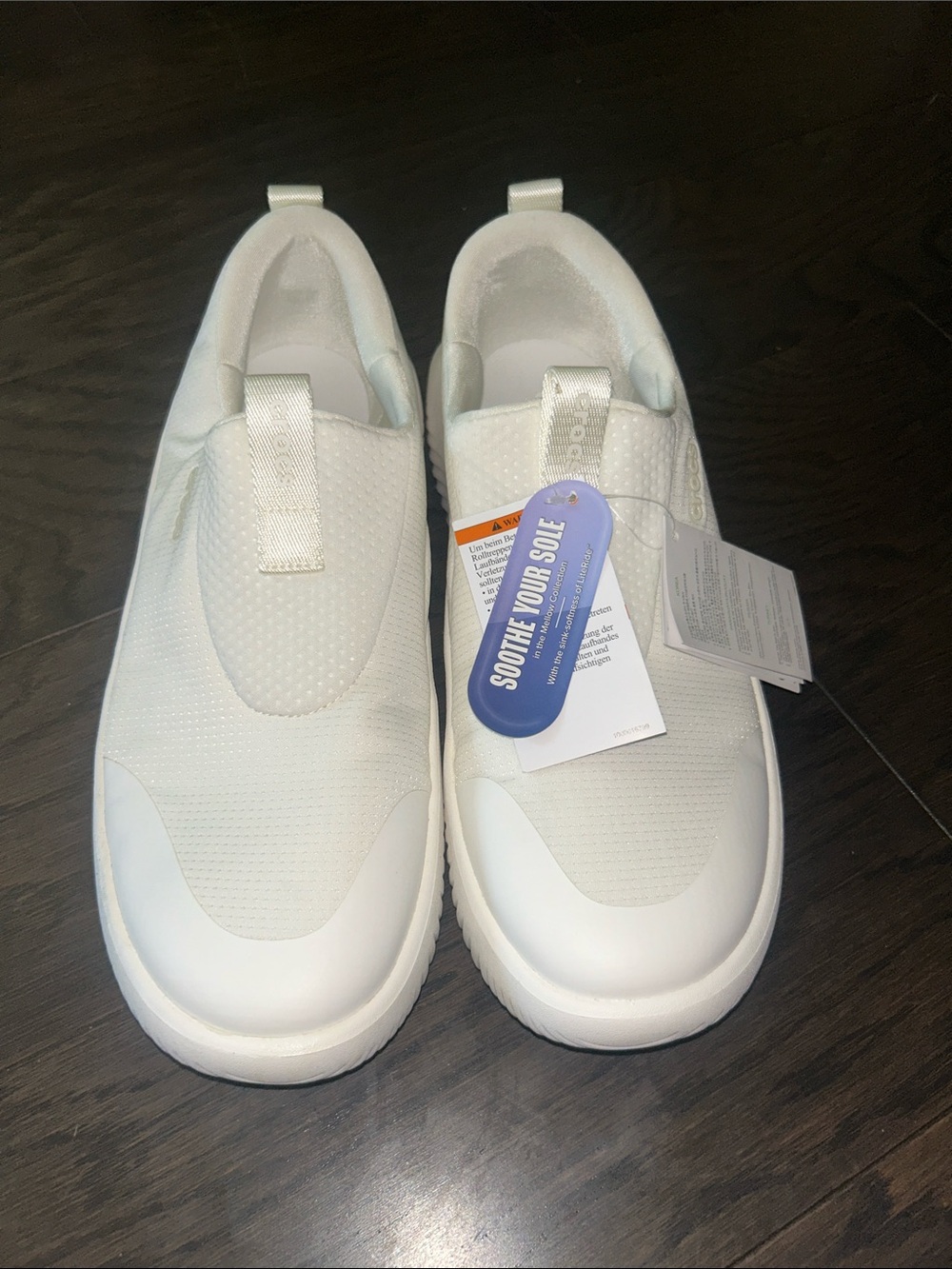 CROCS Mens White Slip-On Sneakers